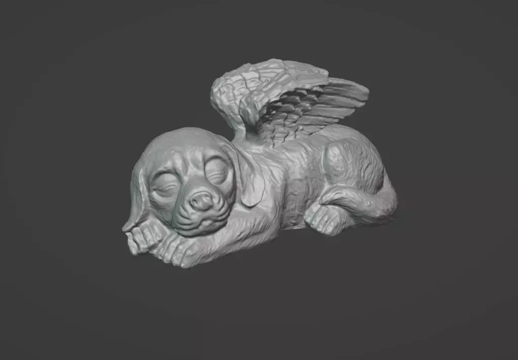 Angel Dog Ornament - Garden and Home Decor 3D print model_0