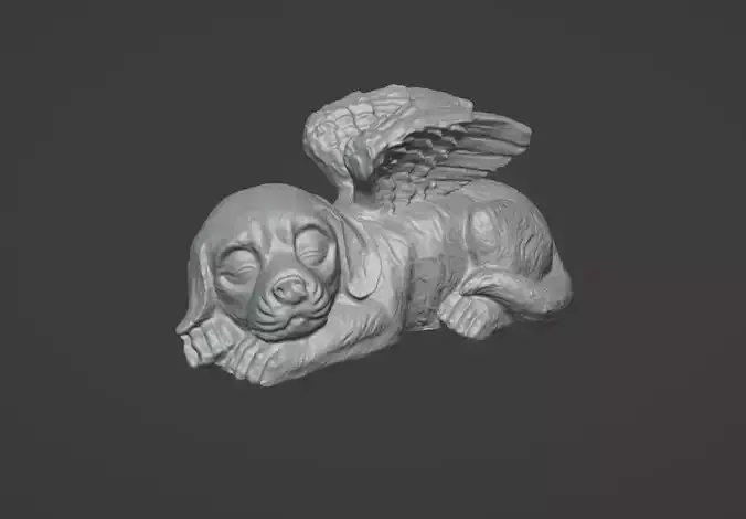 Angel Dog Ornament - Garden and Home Decor