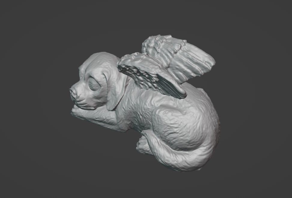Angel Dog Ornament - Garden and Home Decor 3D print model_1