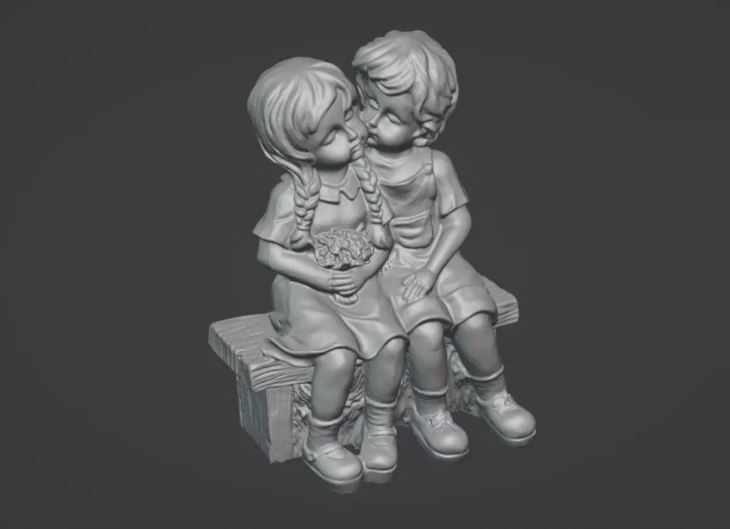 Girl and Boy Ornament - Garden and Home Decor 3D print model_0