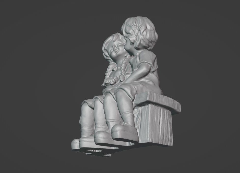 Girl and Boy Ornament - Garden and Home Decor 3D print model_1