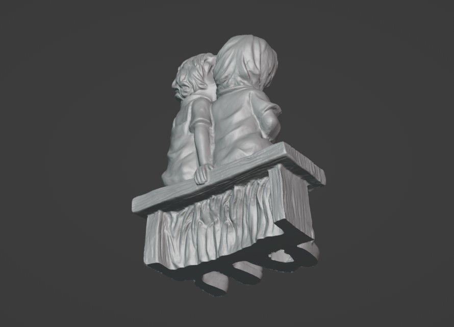 Girl and Boy Ornament - Garden and Home Decor 3D print model_3