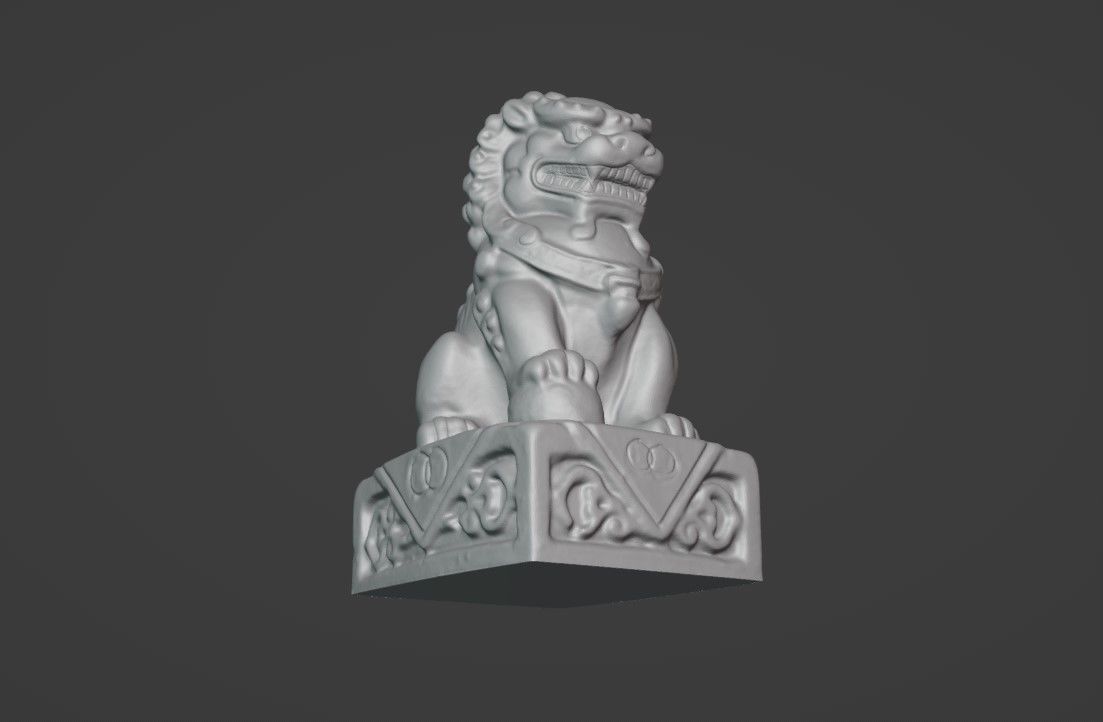 Foo Dog Ornament - Garden and Home Decor 3D print model_1