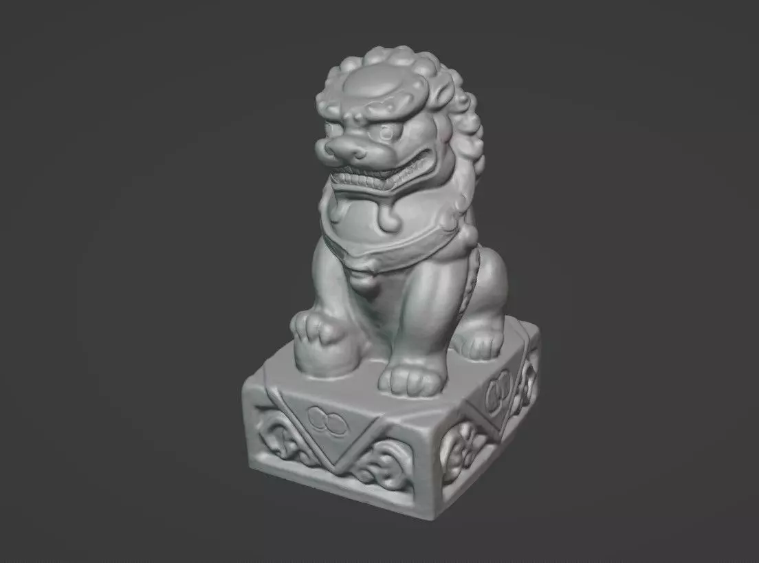 Foo Dog Ornament - Garden and Home Decor 3D print model_0