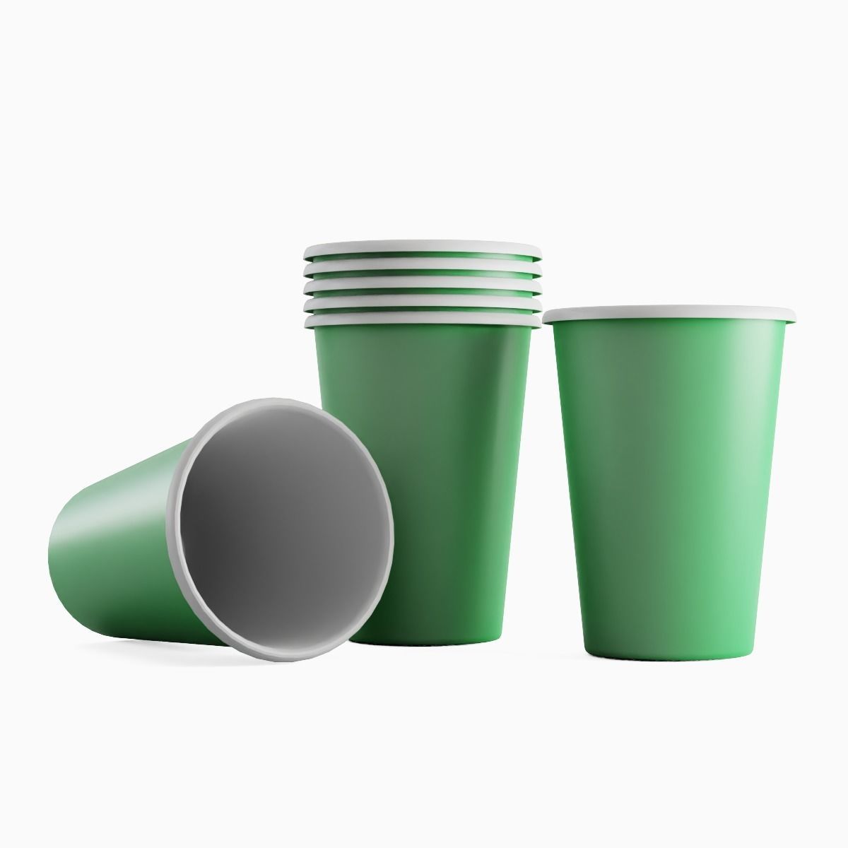 Paper Cup 02 Low-poly 3D model_1