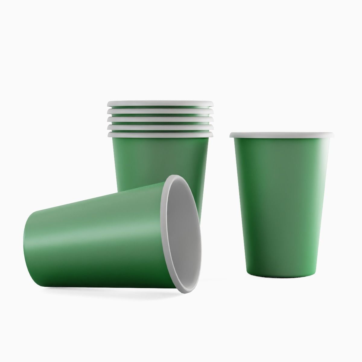 Paper Cup 02 Low-poly 3D model_2