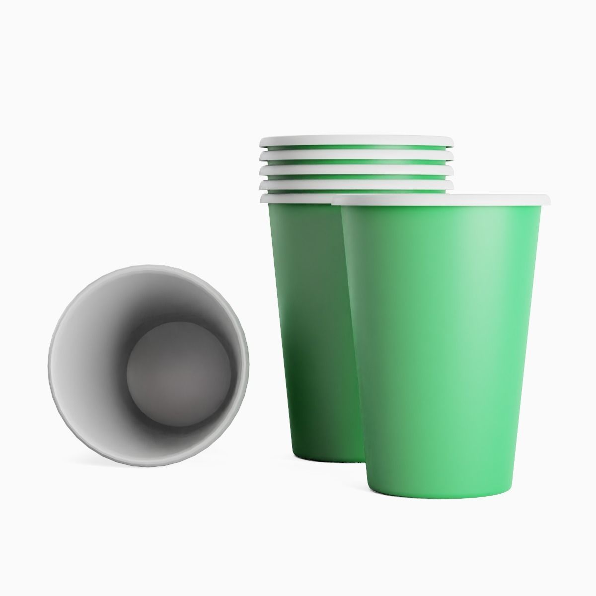 Paper Cup 02 Low-poly 3D model_3