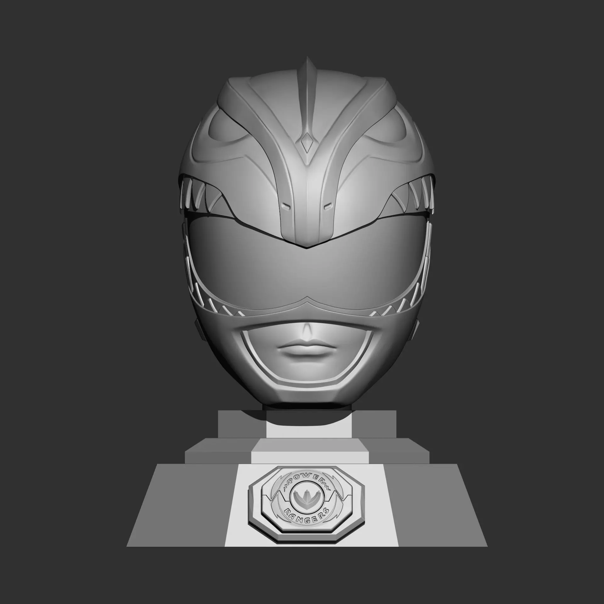 Green Ranger Helmet 3D print model_0