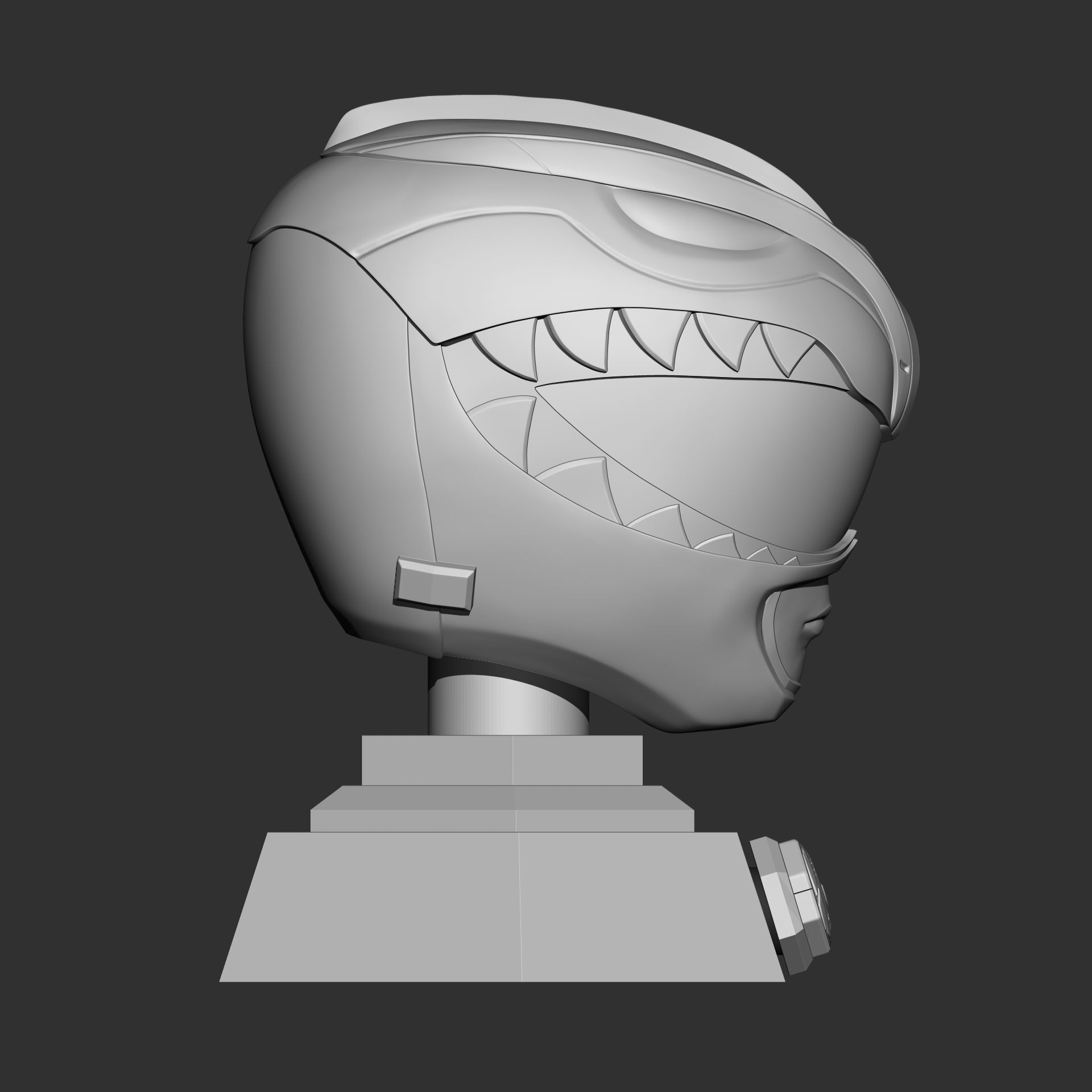Green Ranger Helmet 3D print model_1