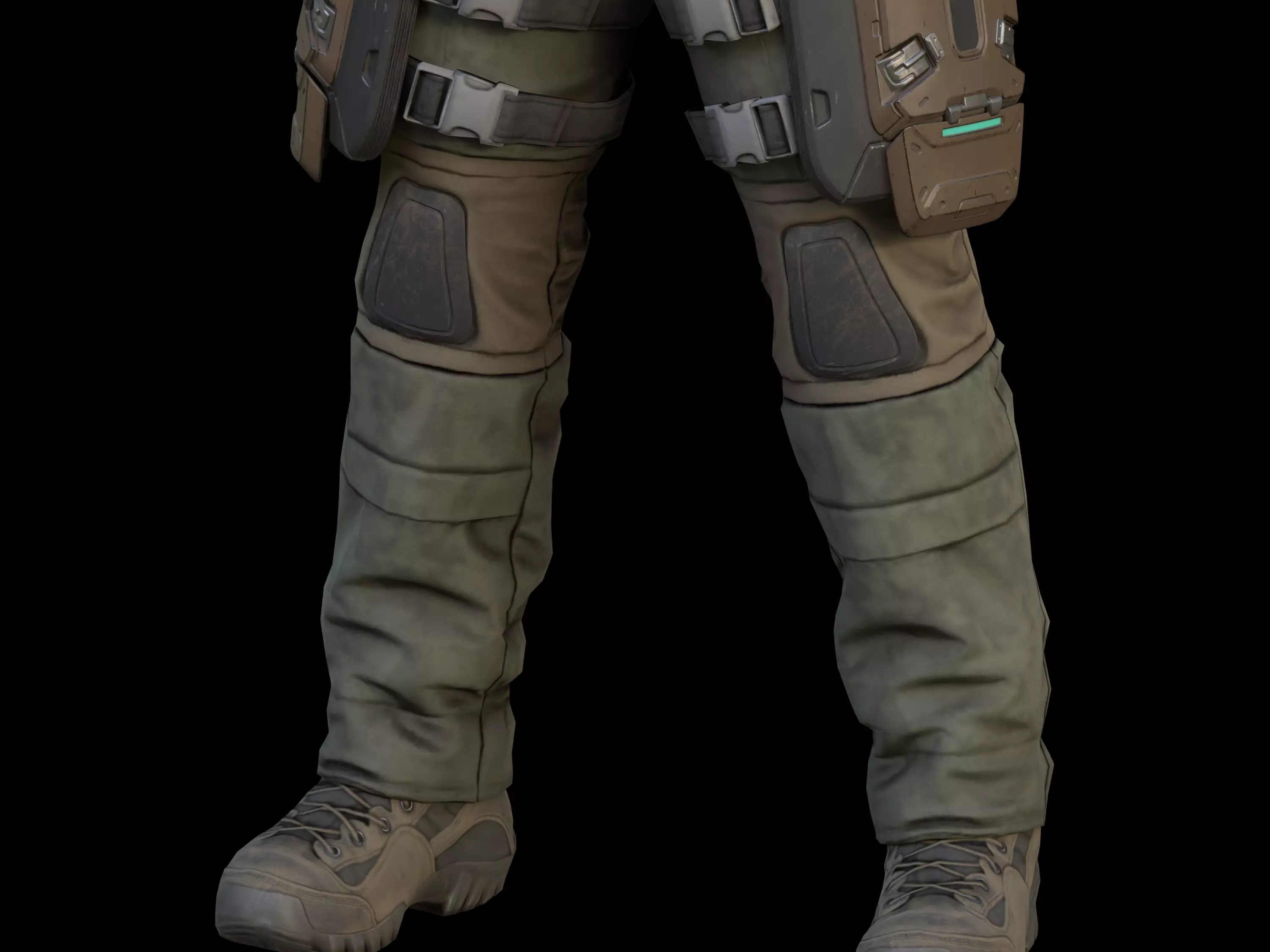 Marine Light knee pad 3d print file 3D print model_0