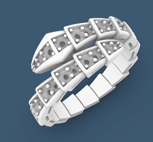 Ring snake 3D print model_1