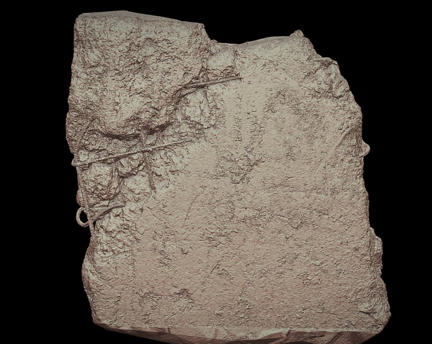 broken concrete slab ruins debris rods photogrammetry 3D model_4