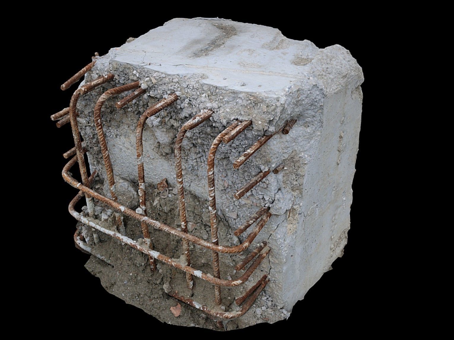 concrete block ruins construction photogrammetry 3D model_2