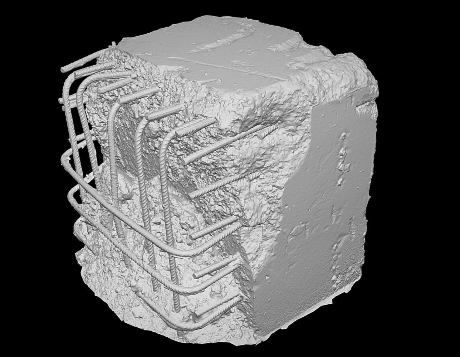 concrete block ruins construction photogrammetry 3D model_5