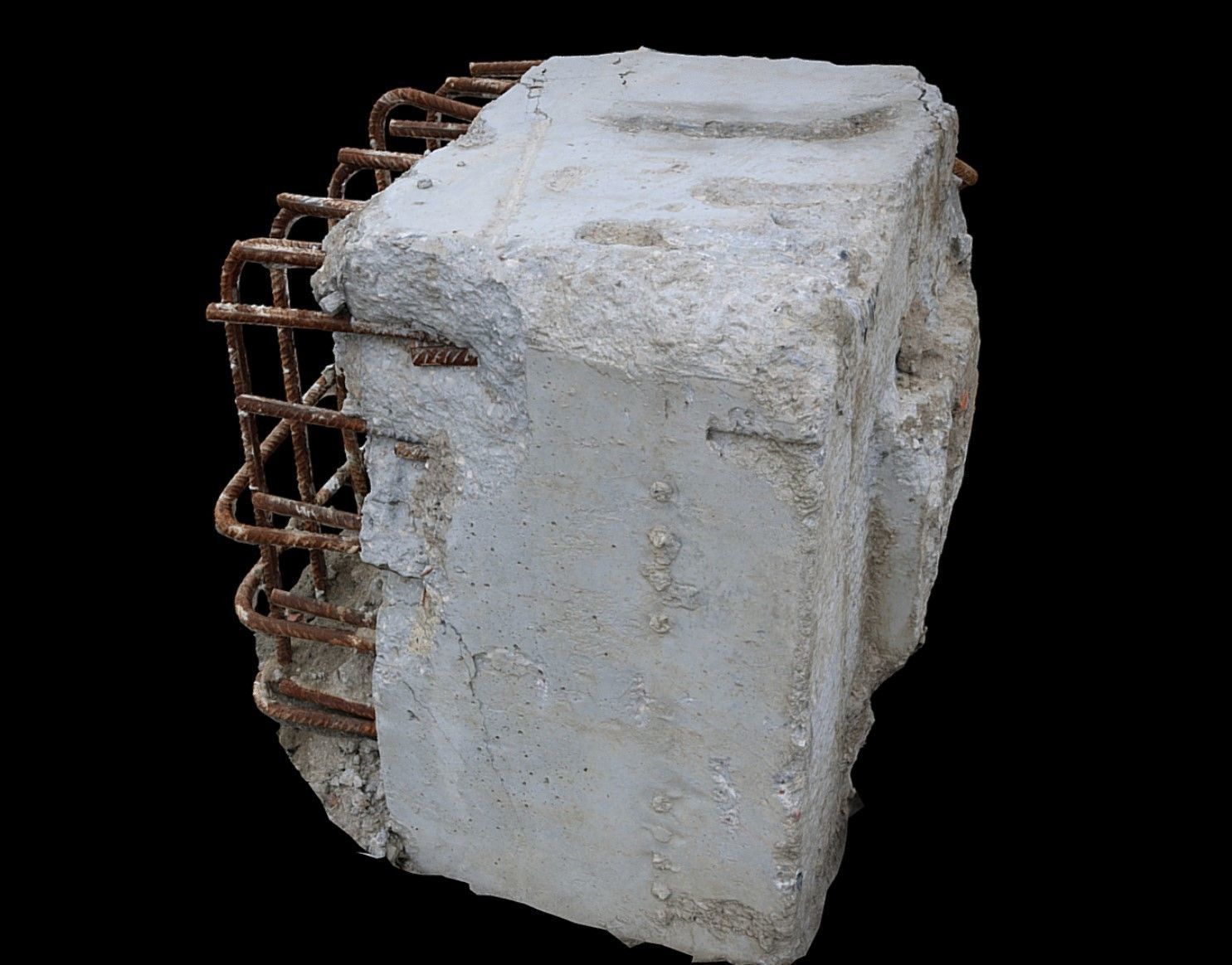 concrete block ruins construction photogrammetry 3D model_3