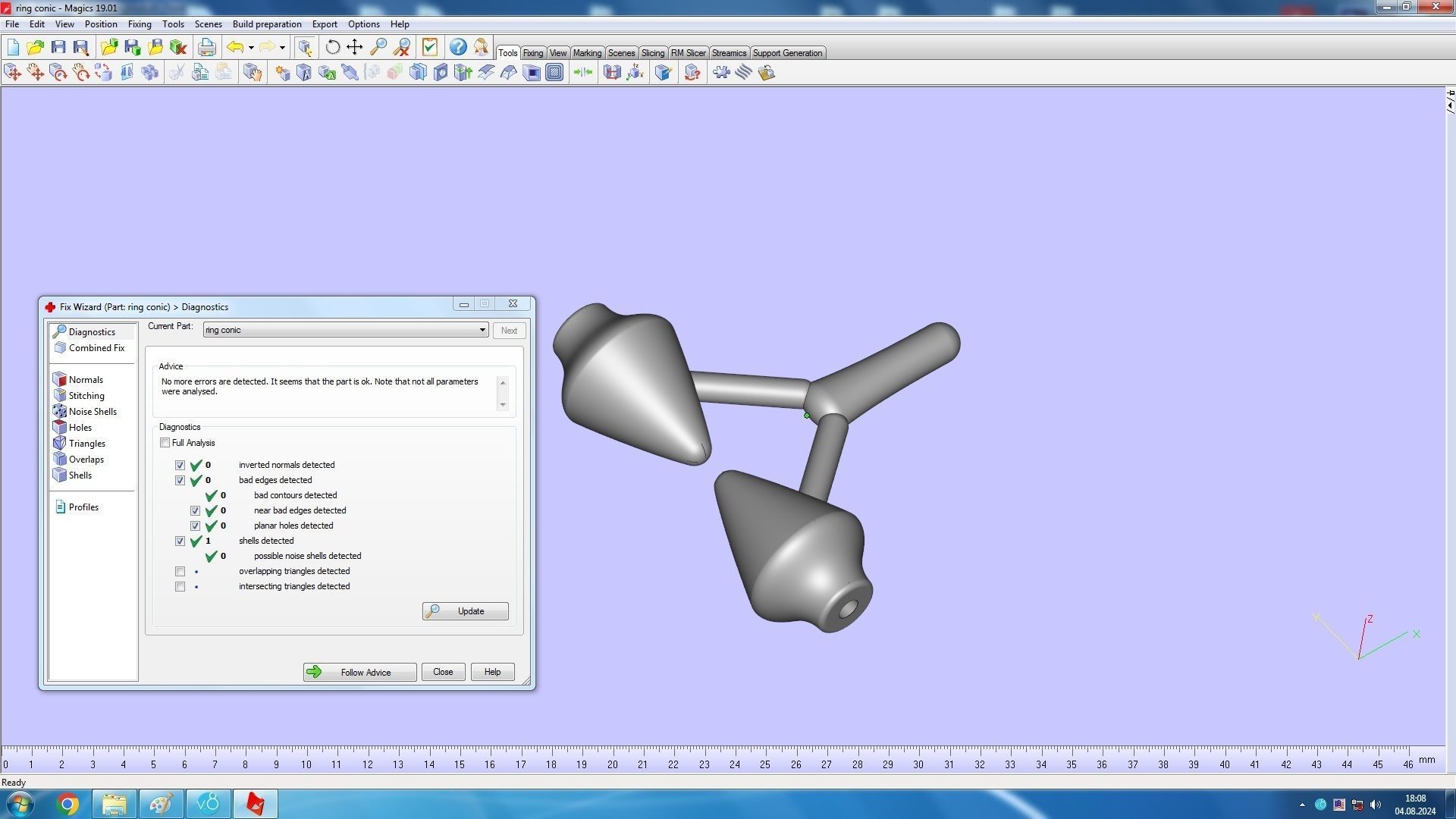 Conical Link Station Thorns Bracelet 3D print model_24