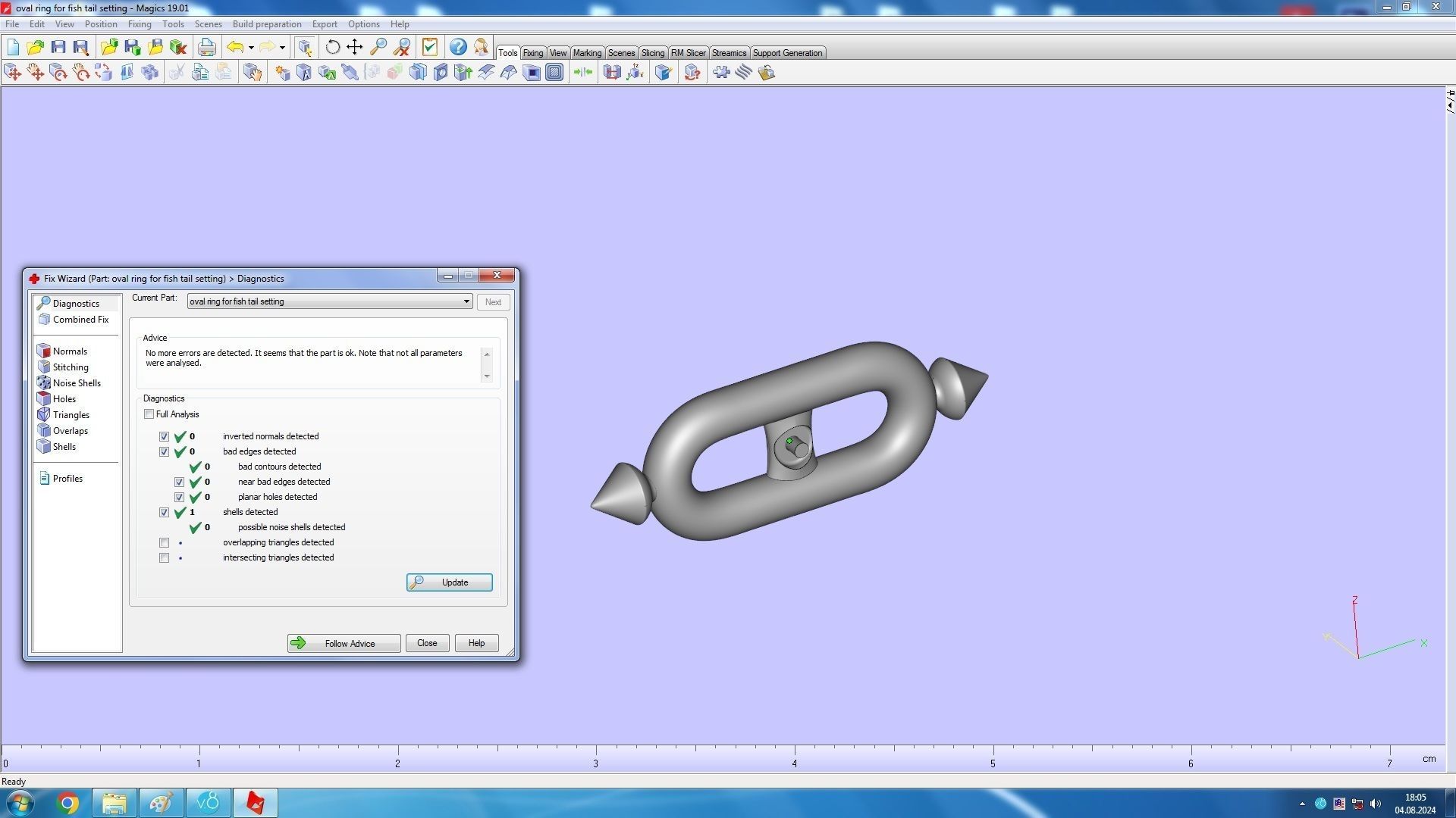 Conical Link Station Thorns Bracelet 3D print model_22