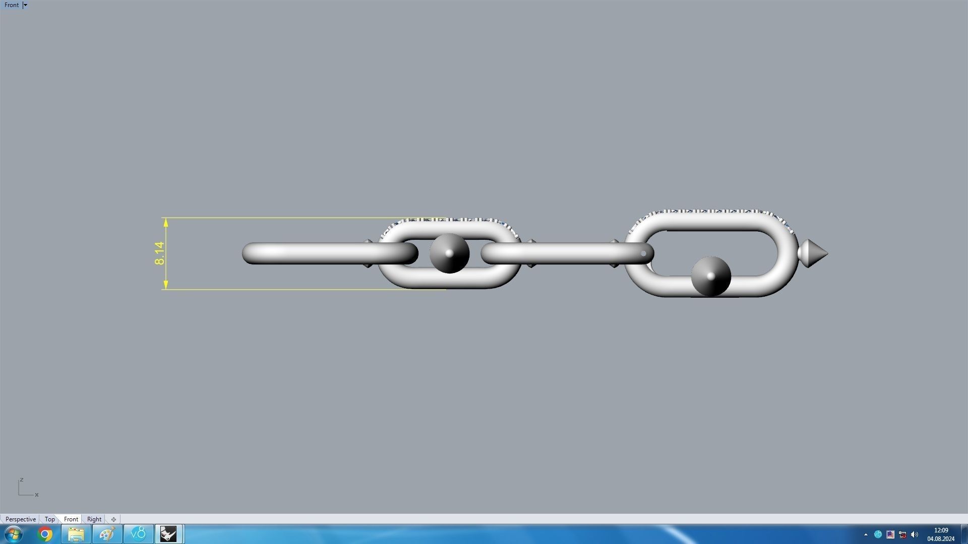 Conical Link Station Thorns Bracelet 3D print model_13