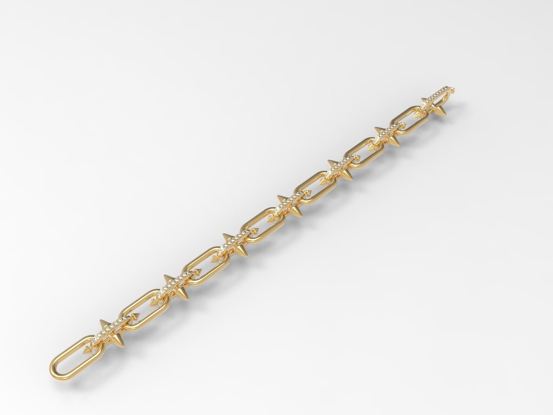 Conical Link Station Thorns Bracelet 3D print model_10