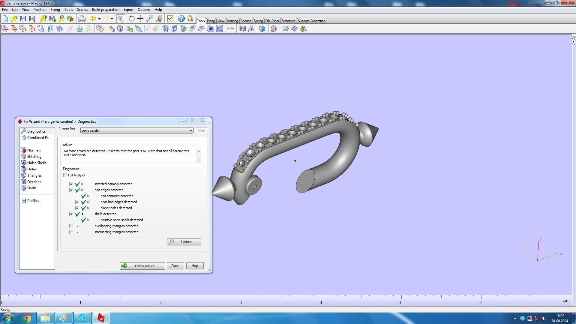 Conical Link Station Thorns Bracelet 3D print model_26