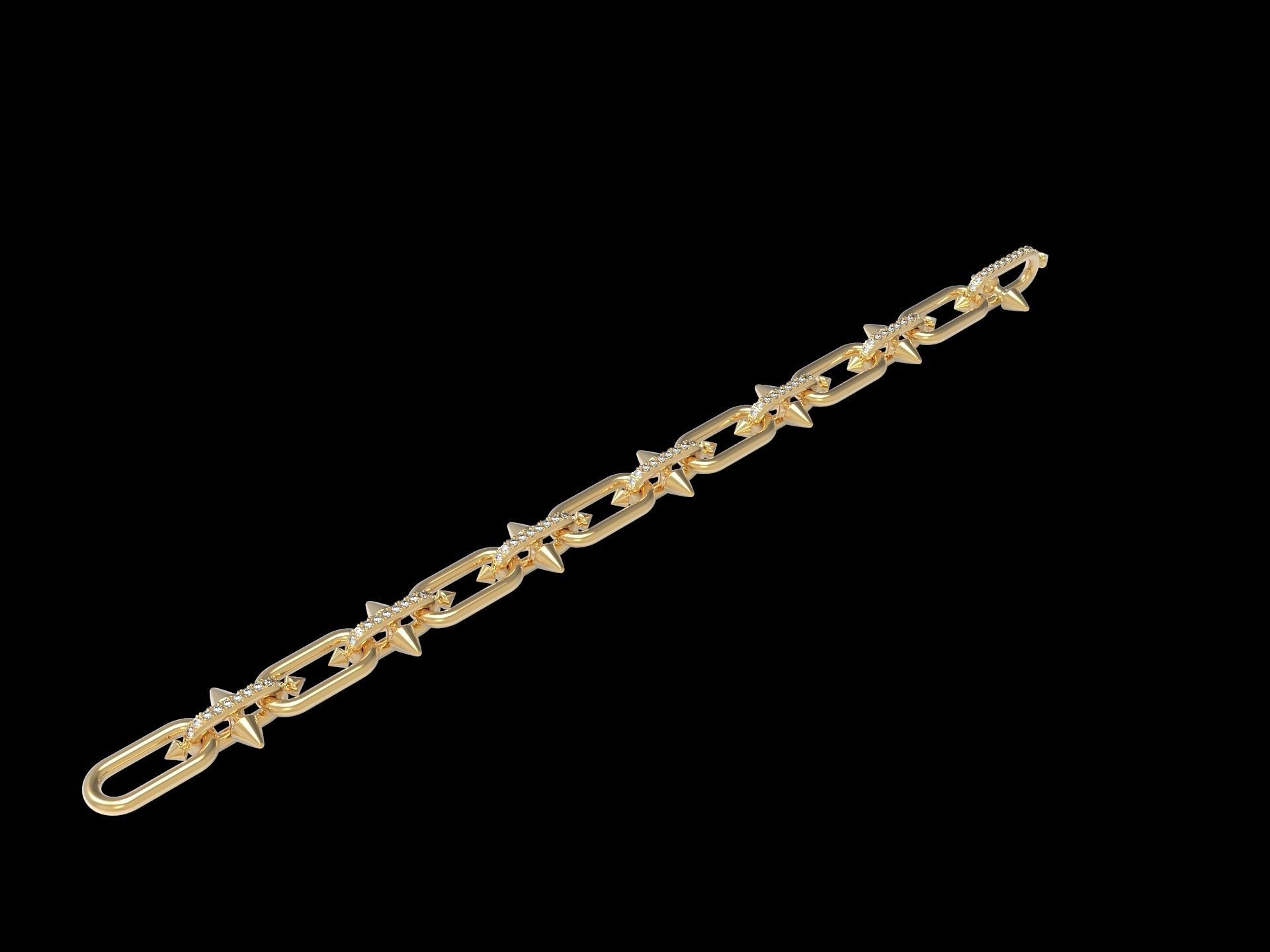 Conical Link Station Thorns Bracelet 3D print model_2