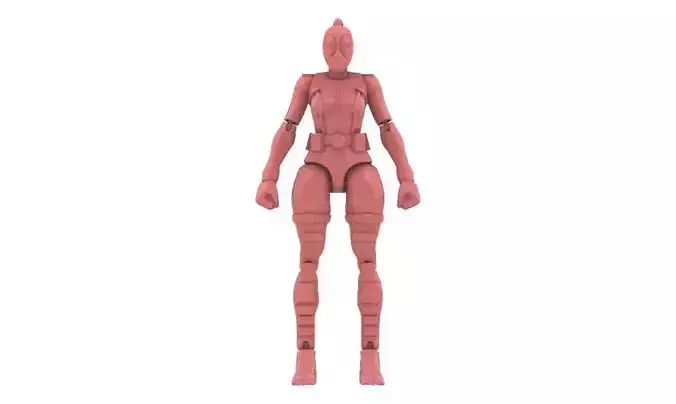 LadyPool - Deadpool 3 - ARTICULATED POSEABLE ACTION FIGURE 150mm
