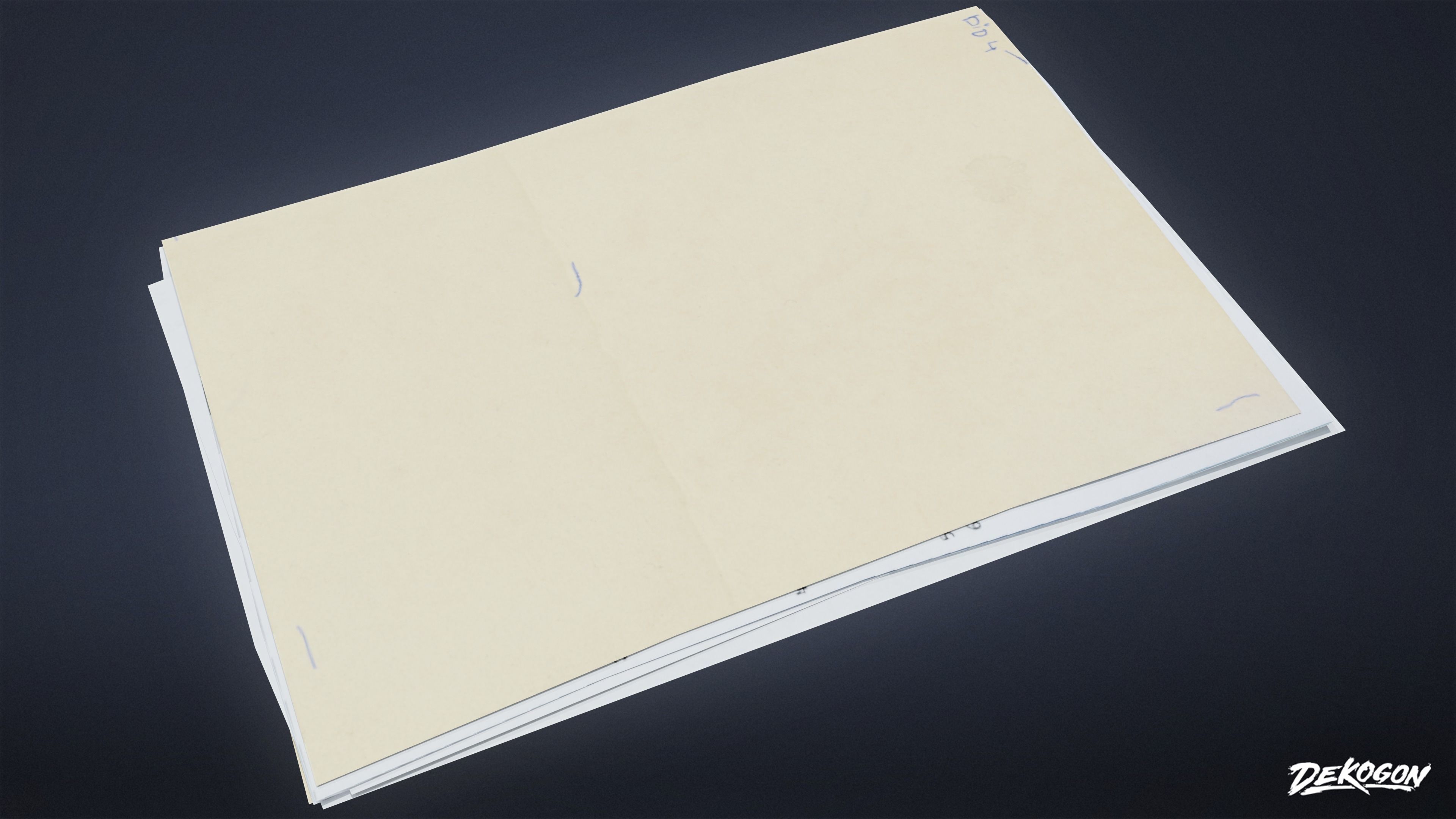 HIGH SCHOOL CLASSROOM - Folder Stack 01 - LOW POLY Low-poly 3D model_3