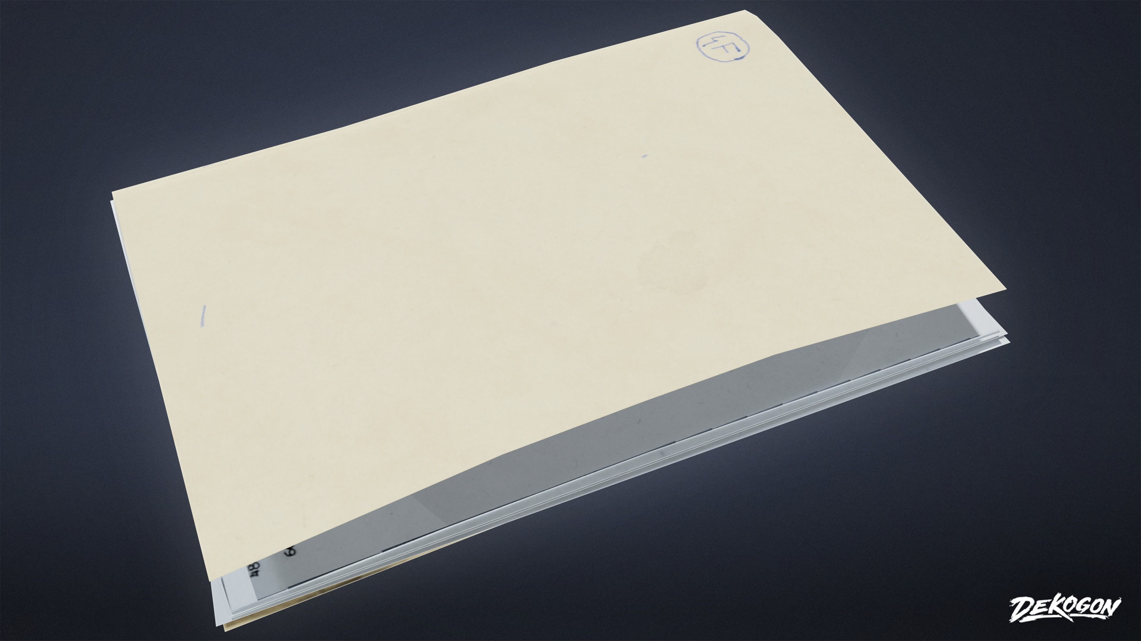 HIGH SCHOOL CLASSROOM - Folder Stack 01 - LOW POLY Low-poly 3D model_5