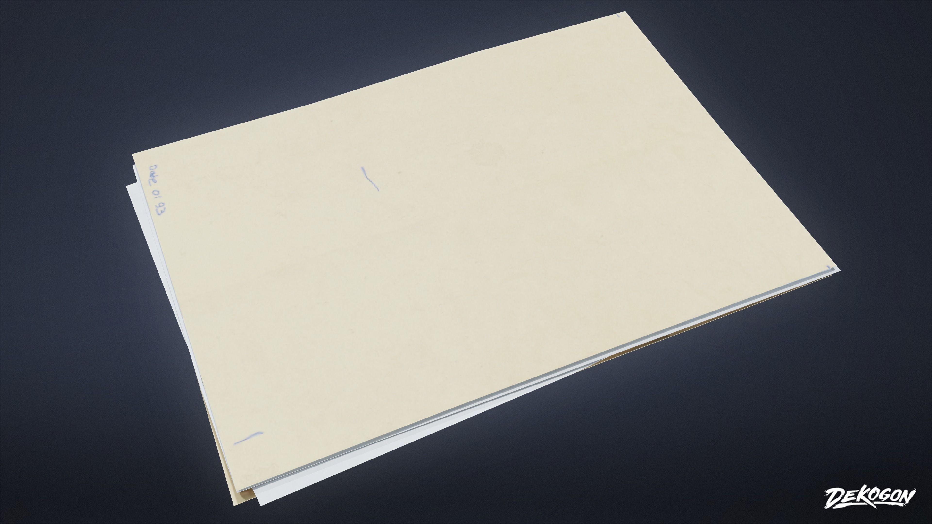 HIGH SCHOOL CLASSROOM - Folder Stack 01 - LOW POLY Low-poly 3D model_4