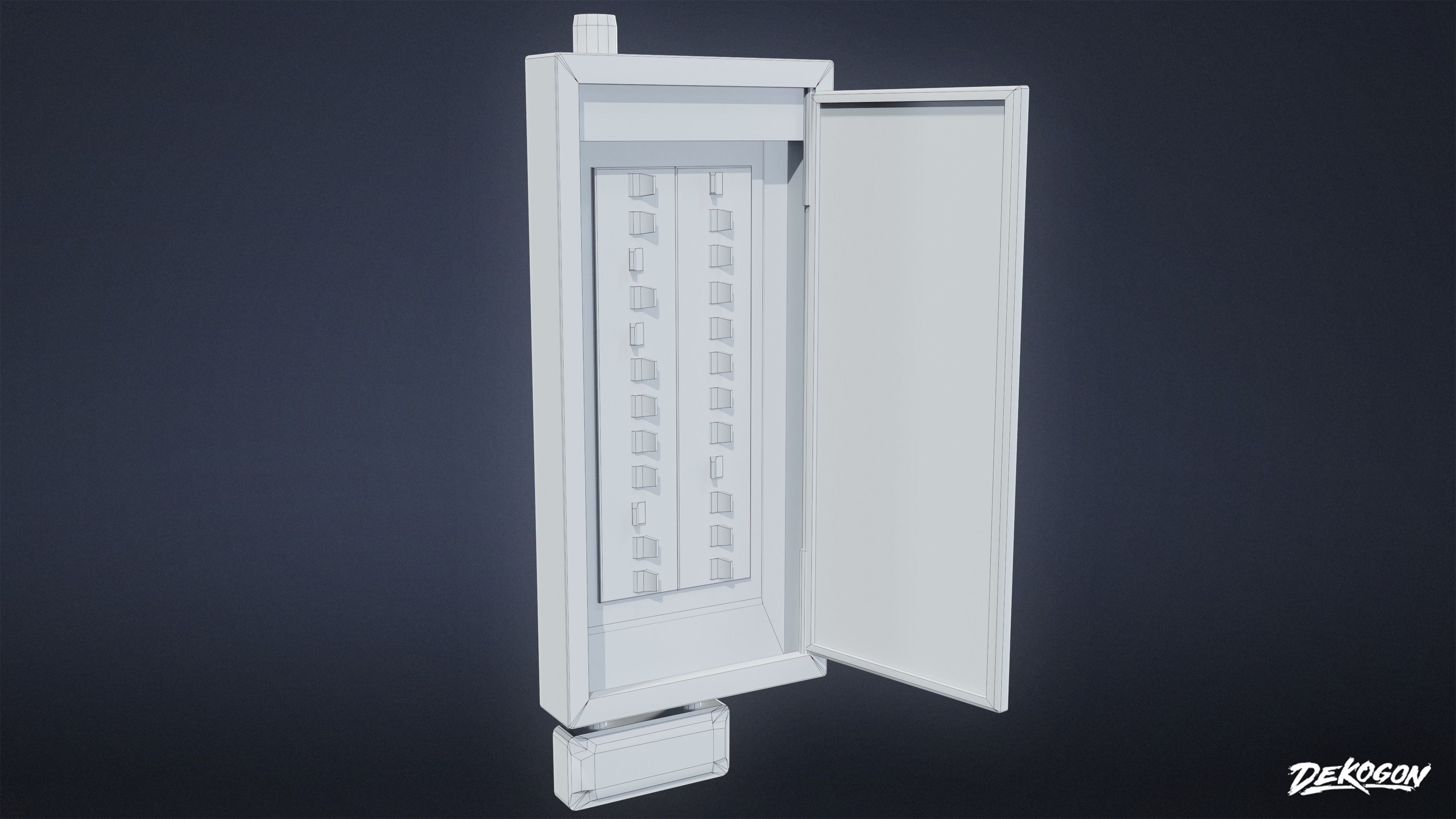 HIGH SCHOOL CLASSROOM - Fusebox 01 - LOW POLY Low-poly 3D model_7