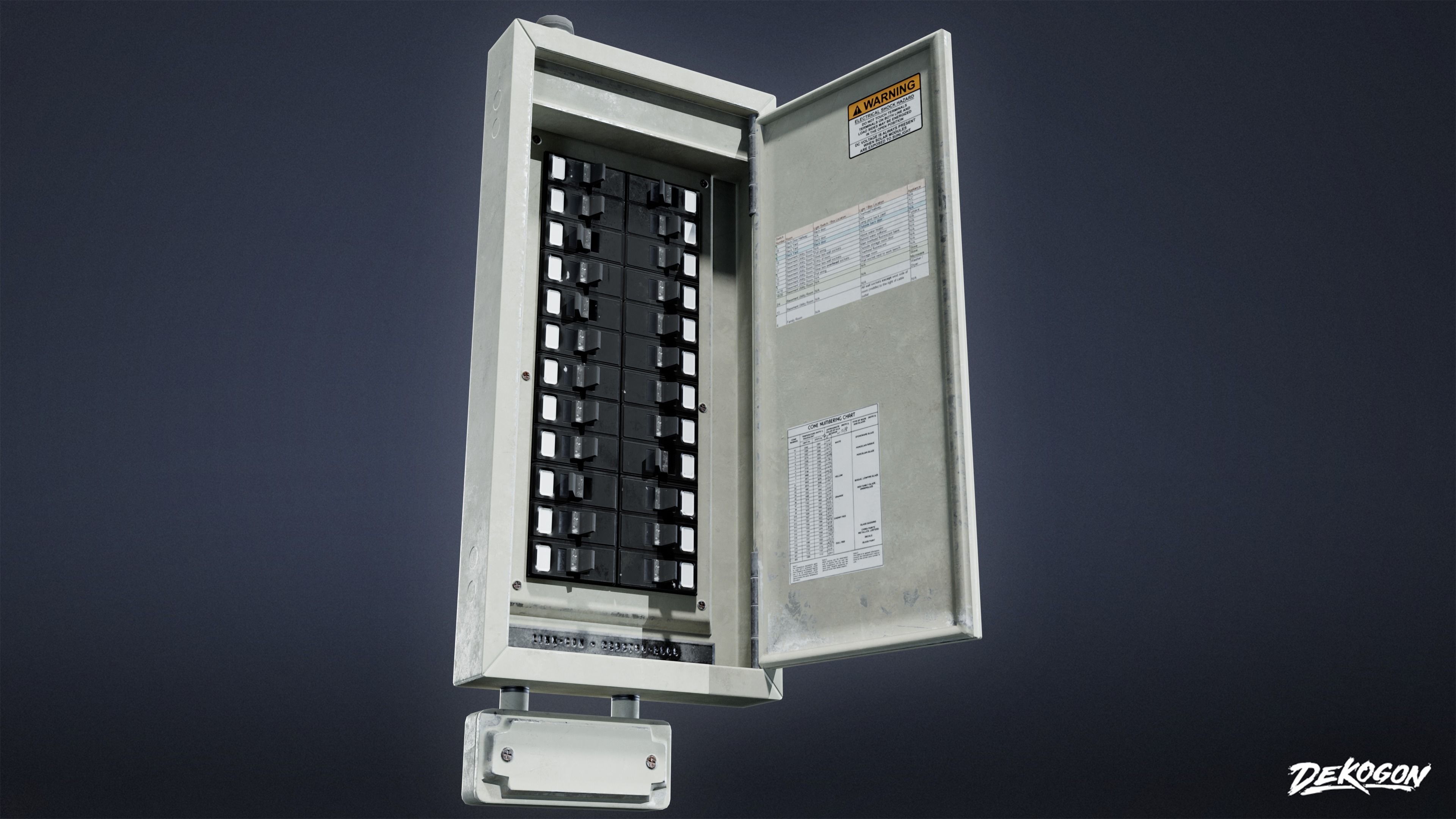 HIGH SCHOOL CLASSROOM - Fusebox 01 - LOW POLY Low-poly 3D model_4