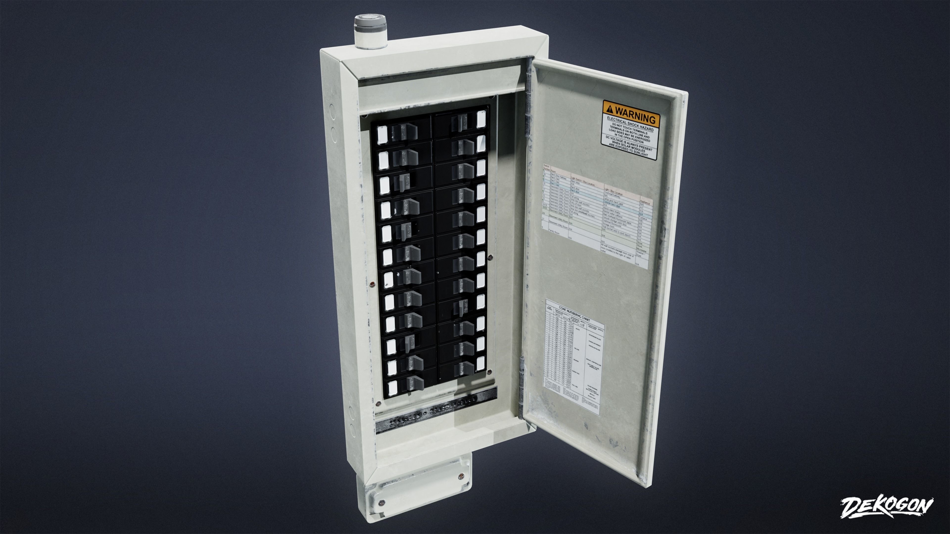 HIGH SCHOOL CLASSROOM - Fusebox 01 - LOW POLY Low-poly 3D model_5