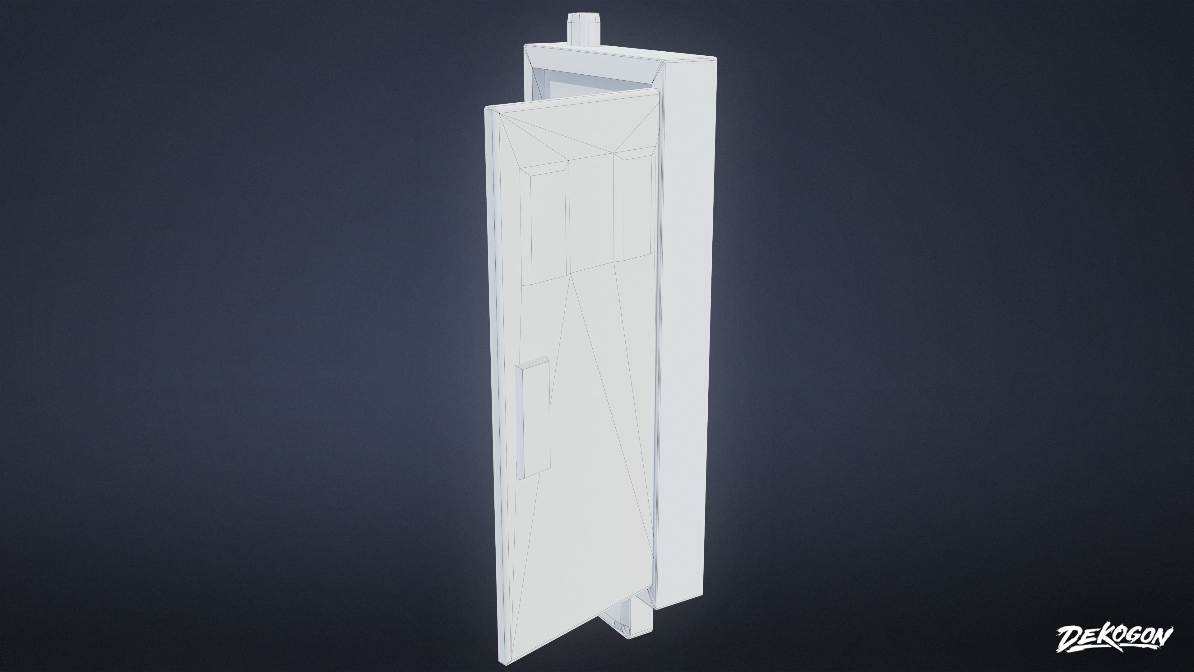 HIGH SCHOOL CLASSROOM - Fusebox 01 - LOW POLY Low-poly 3D model_8