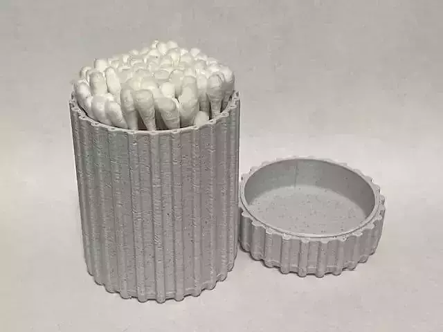 QTip Holder with Lid 3D print model