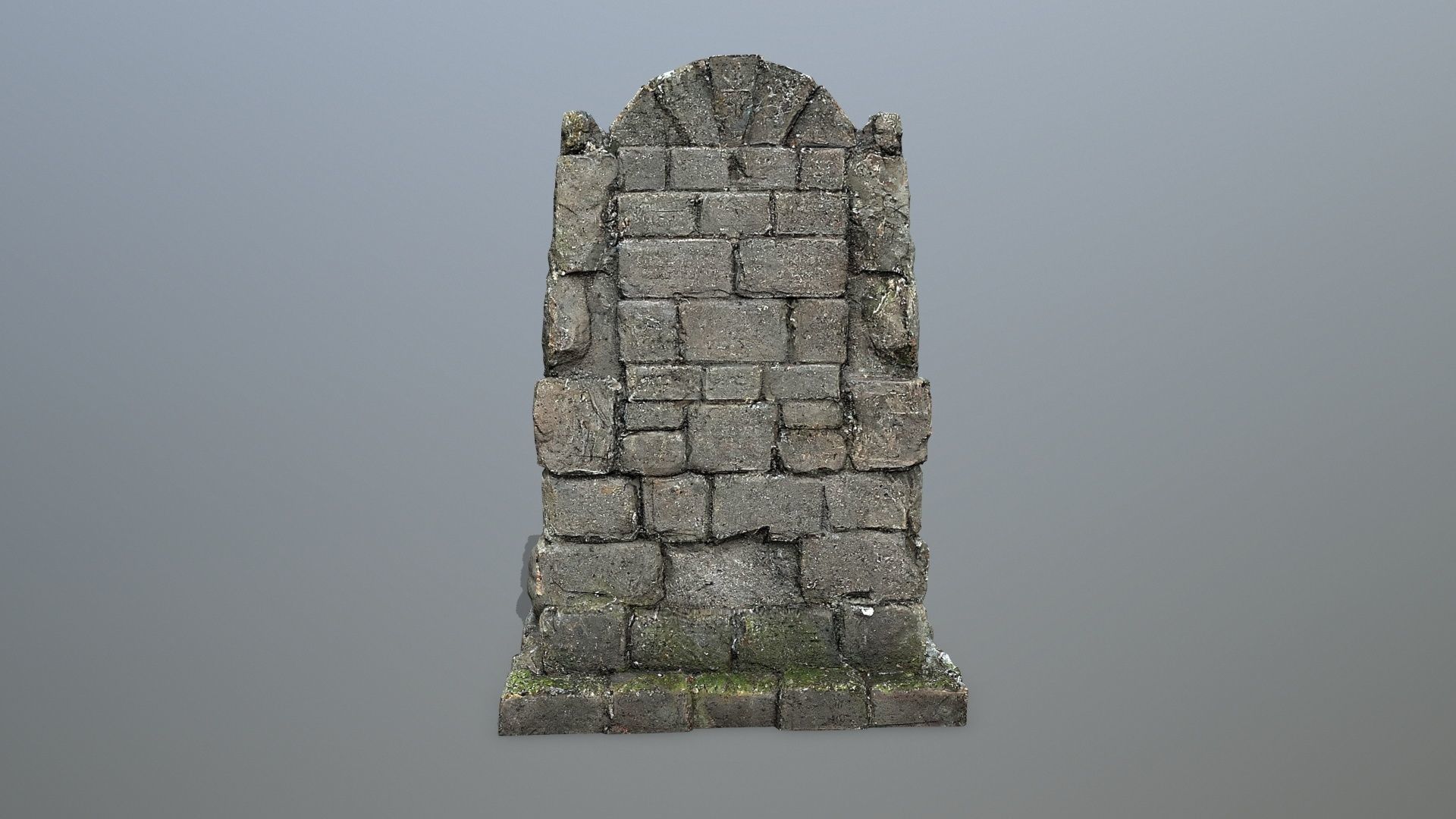 Lion Stone Throne Low-poly 3D model_7