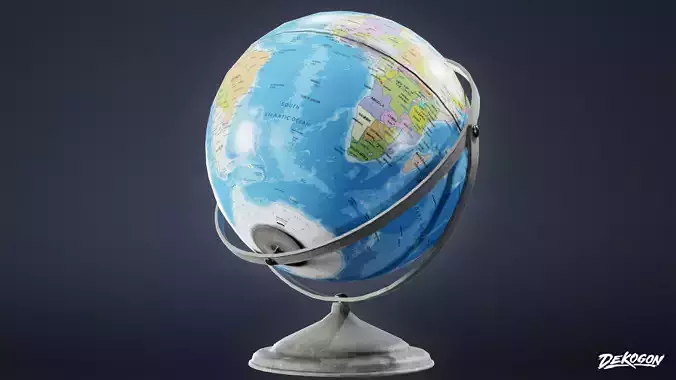 HIGH SCHOOL CLASSROOM - Globe 01 - LOW POLY