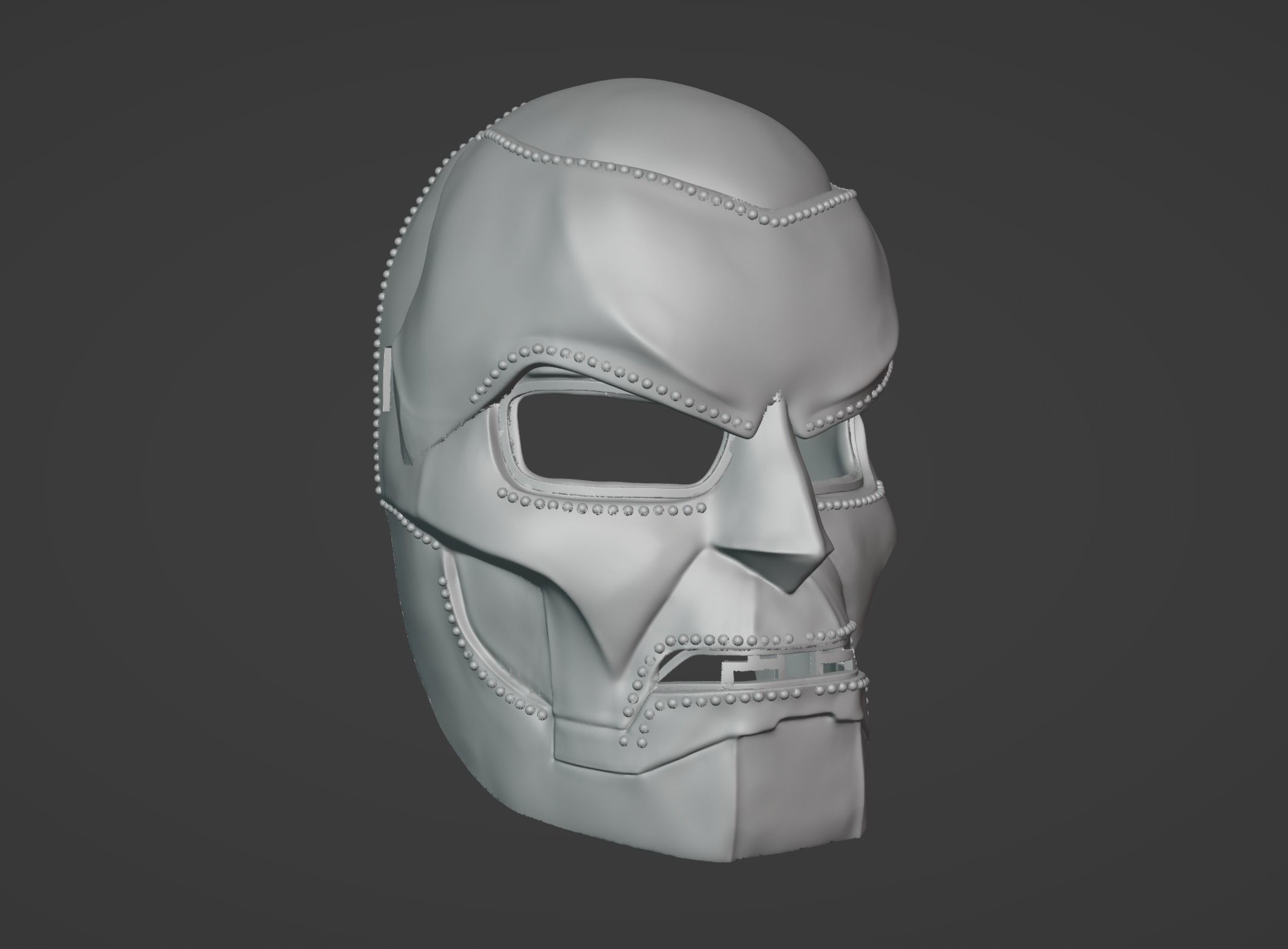 RDJ Doctor Victor Von Doom Inspired Mask 3D print model_1