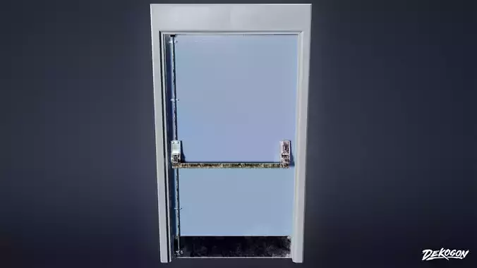 HIGH SCHOOL CLASSROOM - Gym Door 02 - LOW POLY