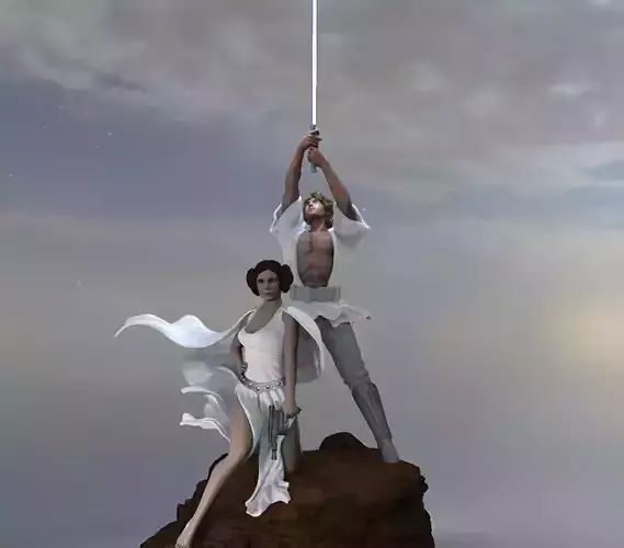 Starwars New Hope Scene 3D print model