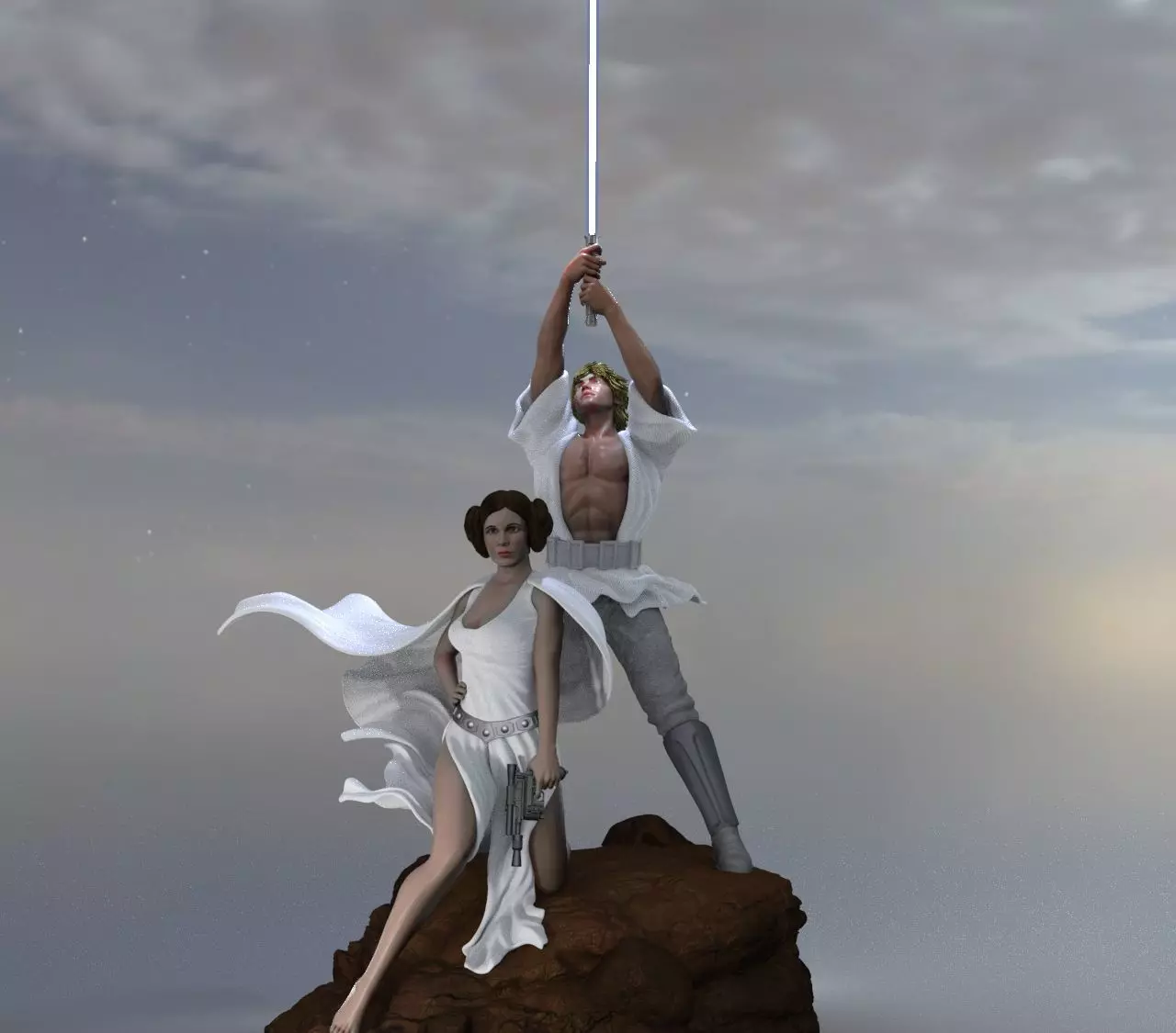 Starwars New Hope Scene 3D print model_0