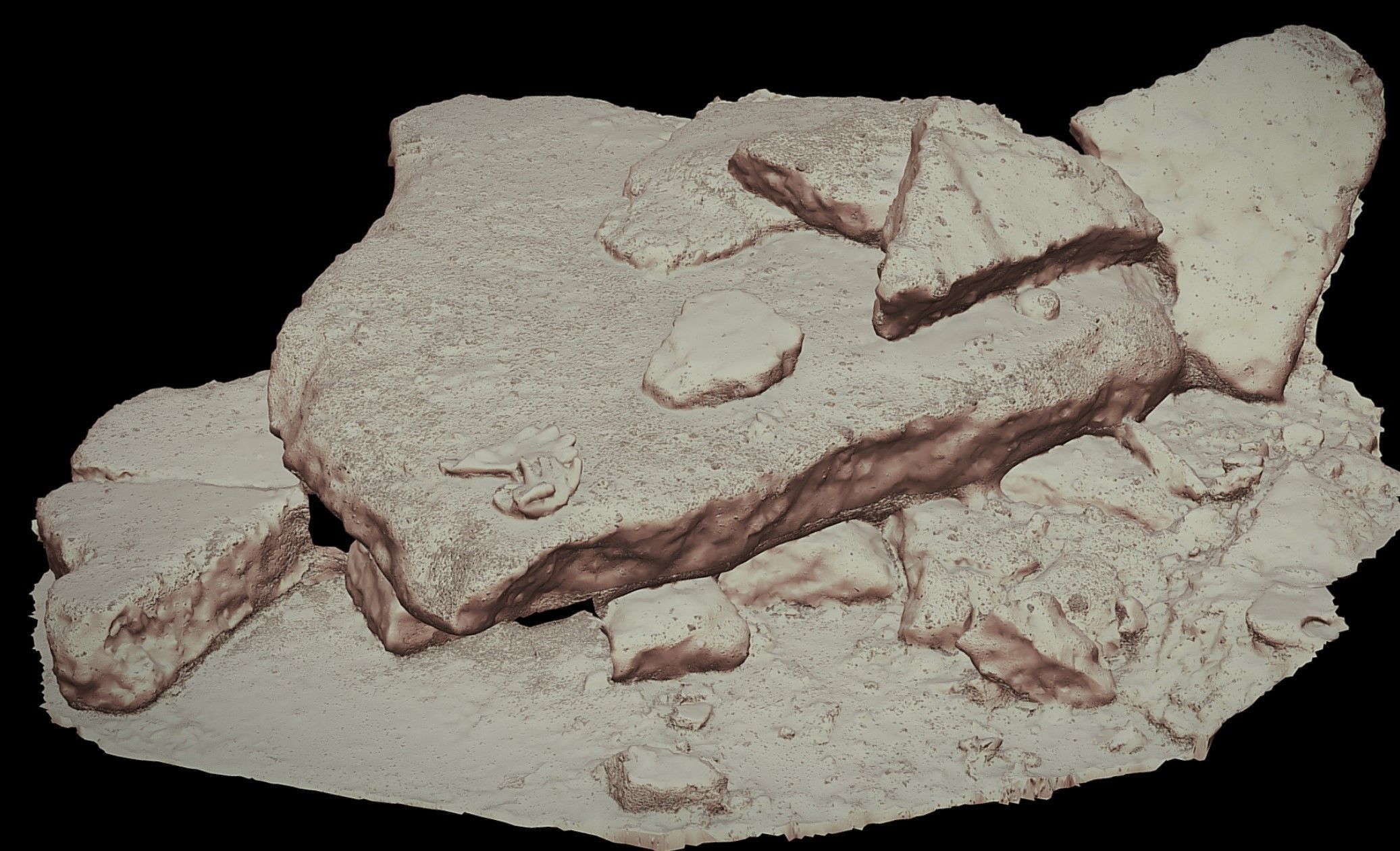 concrete broken slabs debris blocks photogrammetry 3D model_4
