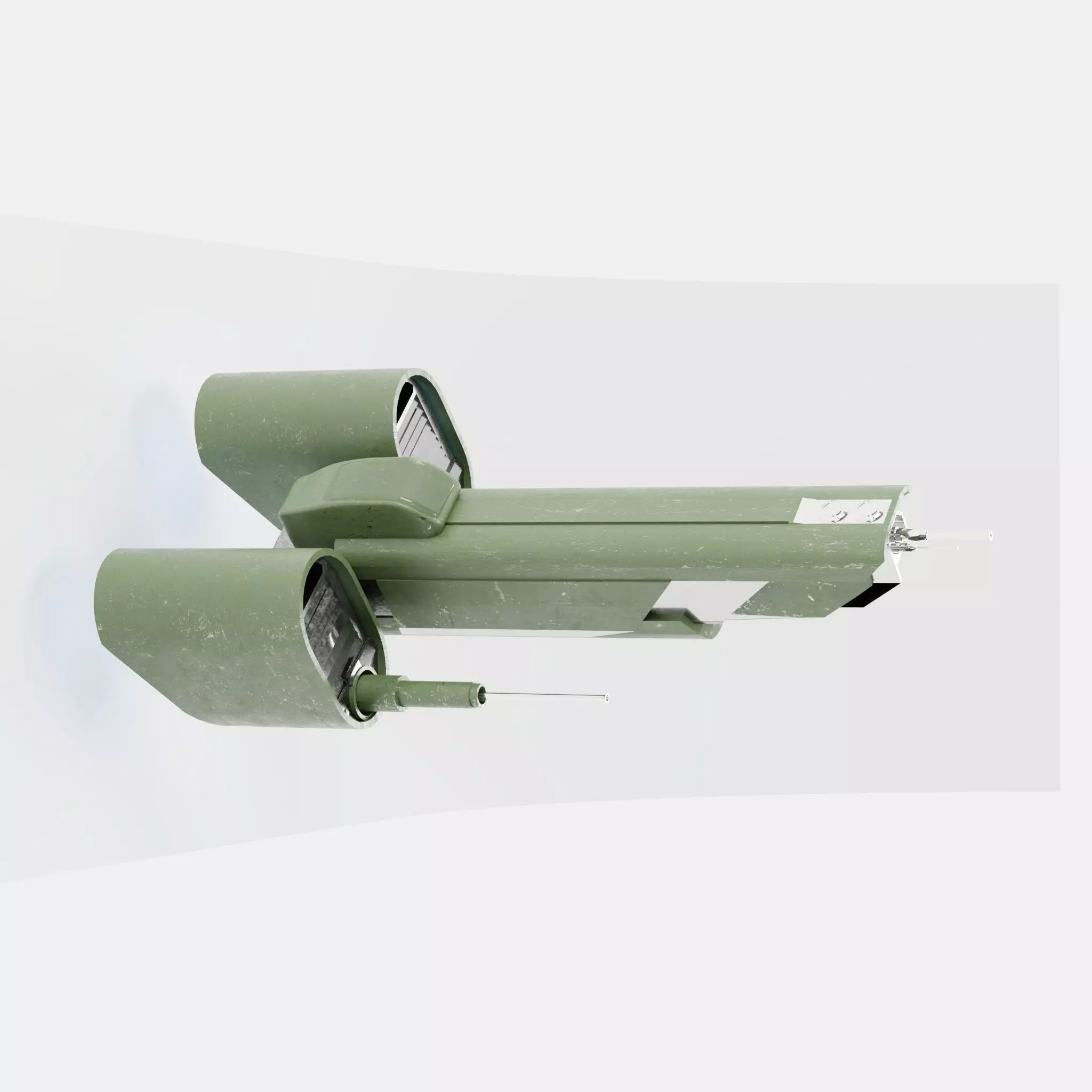 Green Metal Speeder Free 3D model