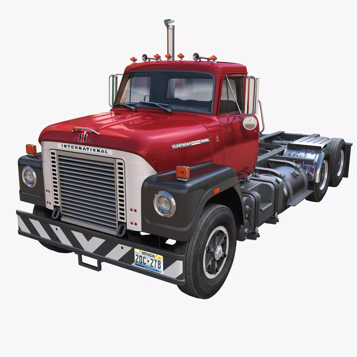 International Fleetstar frame truck Low-poly 3D model