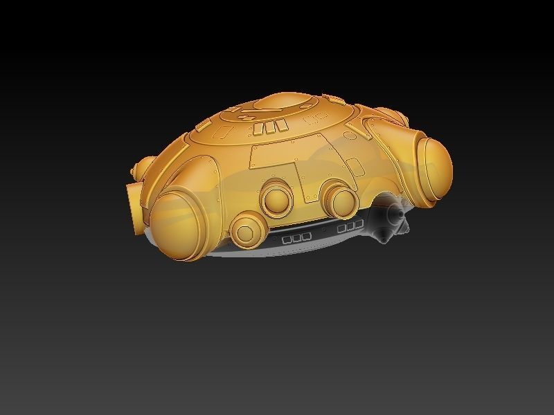 Starwars Imperial Admiral Girl and Probe-droid 3D print model_42