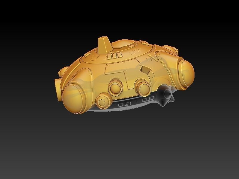 Starwars Imperial Admiral Girl and Probe-droid 3D print model_40