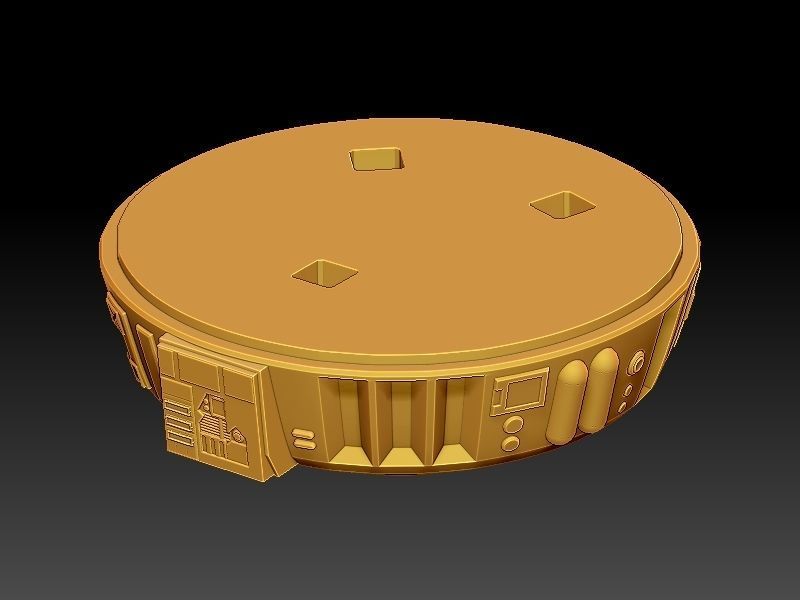 Starwars Imperial Admiral Girl and Probe-droid 3D print model_17