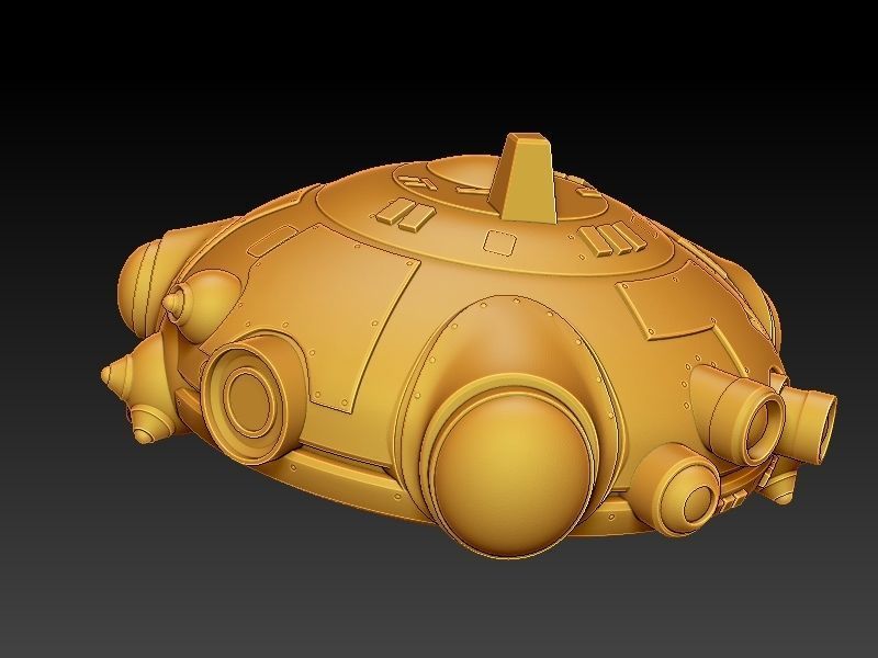 Starwars Imperial Admiral Girl and Probe-droid 3D print model_13