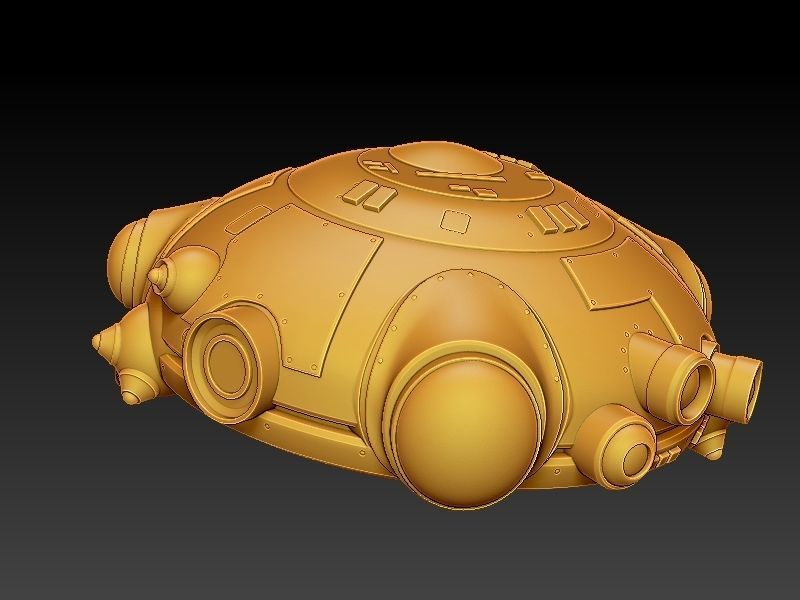 Starwars Imperial Admiral Girl and Probe-droid 3D print model_16