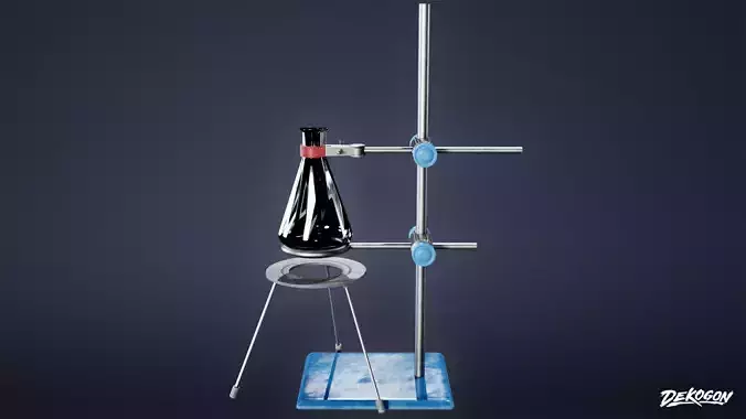 HIGH SCHOOL CLASSROOM - Lab Set 01 - LOW POLY