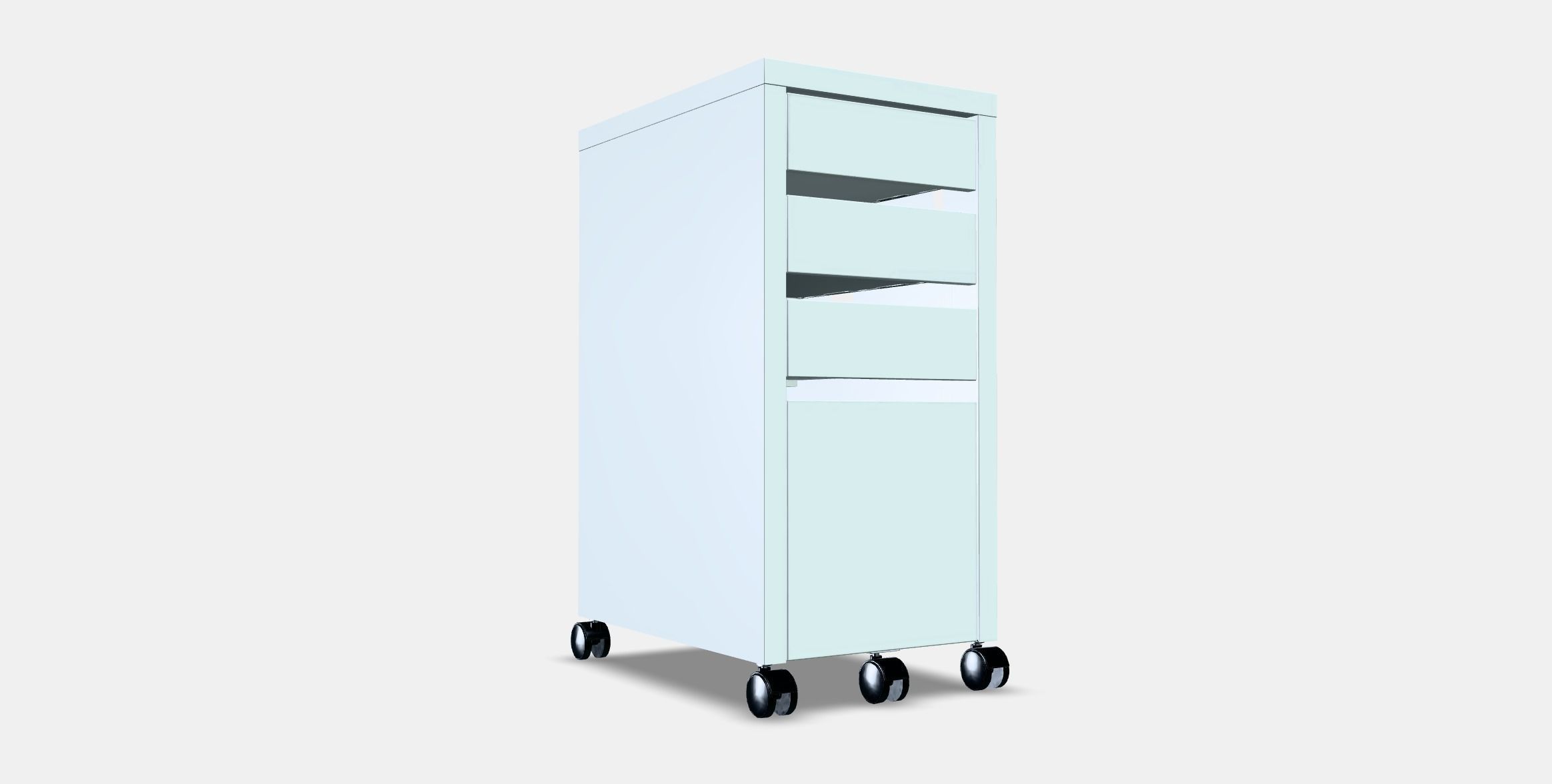 MICKE Drawer unit-drop file storage Low-poly 3D model_3